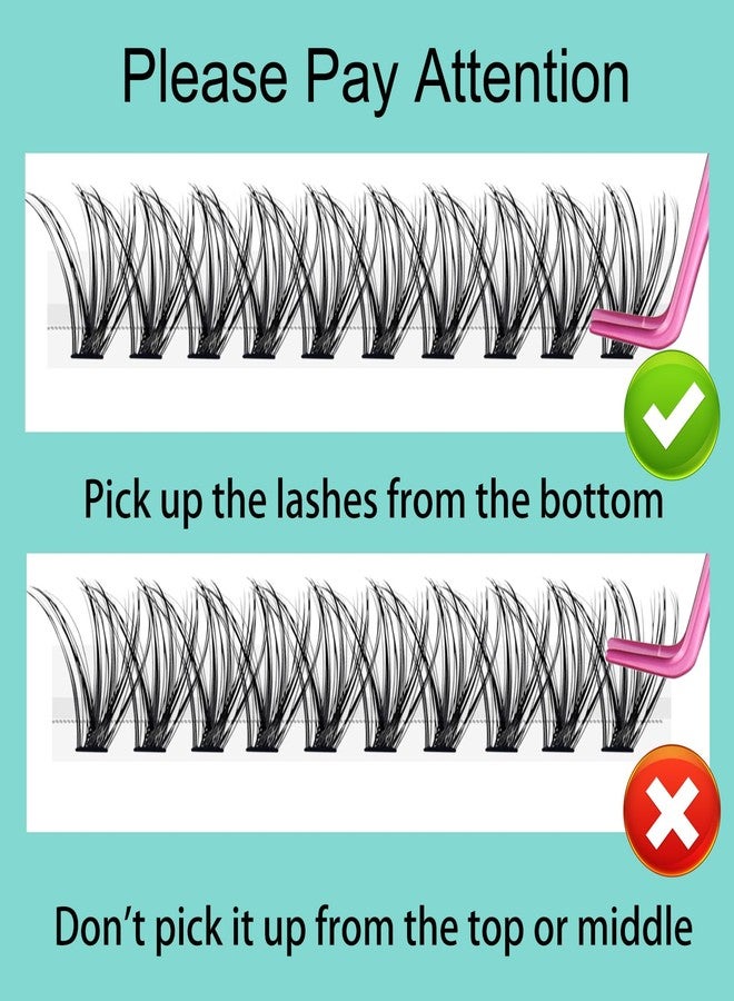 SenRocc Individual Lashes 14-18mm 240pcs Cluster Lashes D Curve Natural Look Mixed Tray DIY Eyelash Extension Volume Lash Clusters Eyelashes Long 0.07 Individual Lash Extensions (40D-0.07D-14-18mm) - Image 2