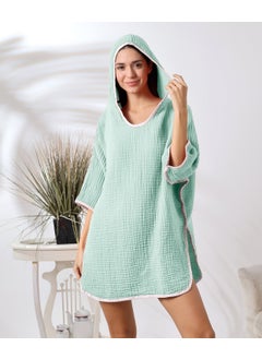 Destiny Hometex 4 Layer Muslin Hooded Adult Women's Poncho  - Image 4