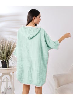 Destiny Hometex 4 Layer Muslin Hooded Adult Women's Poncho  - Image 3