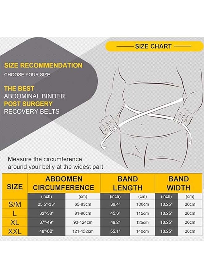 L&E Postpartum Belly Band Abdominal Binder Post Surgery C-section Belly Binder Wrap Girdle Recovery Belt Back Support Corset Shapewear Wrap Postpartum Girdle (L) - Image 2