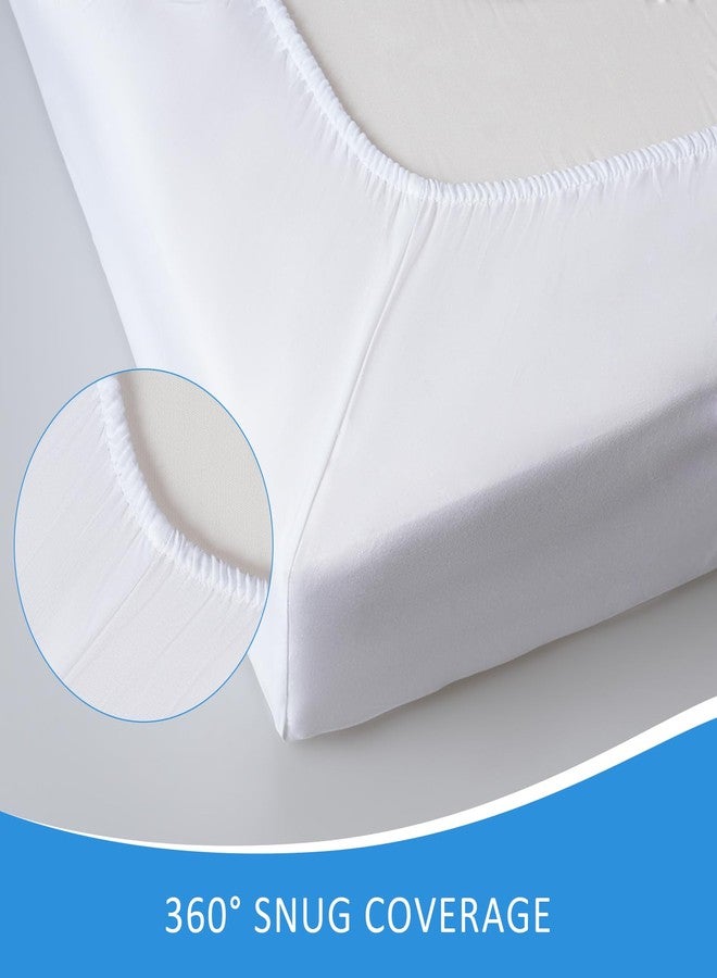 URZGU Hospital Bed Sheets 2 Pack, 36" x 80" x 9" Hospital Bed Fitted Sheets for Home Use & Hospital Care Beds, Ultra Soft & Breathable Hospital Bed Sheets, White - Image 4