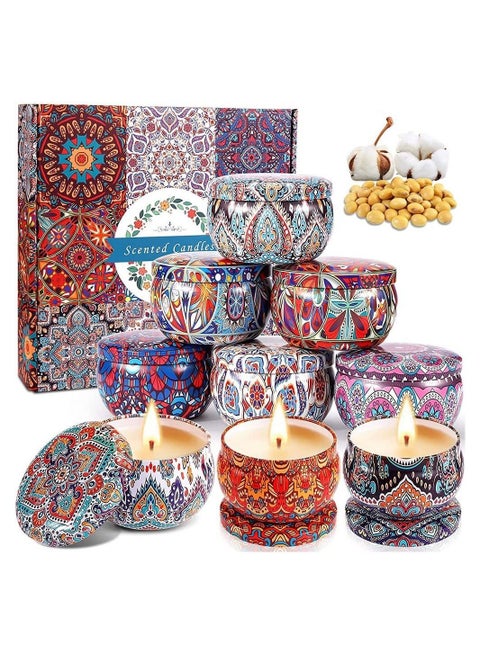 مجموعة الشموع المعطرة للنساء - 9 عبوات من الشموع المعطرة للمنزل