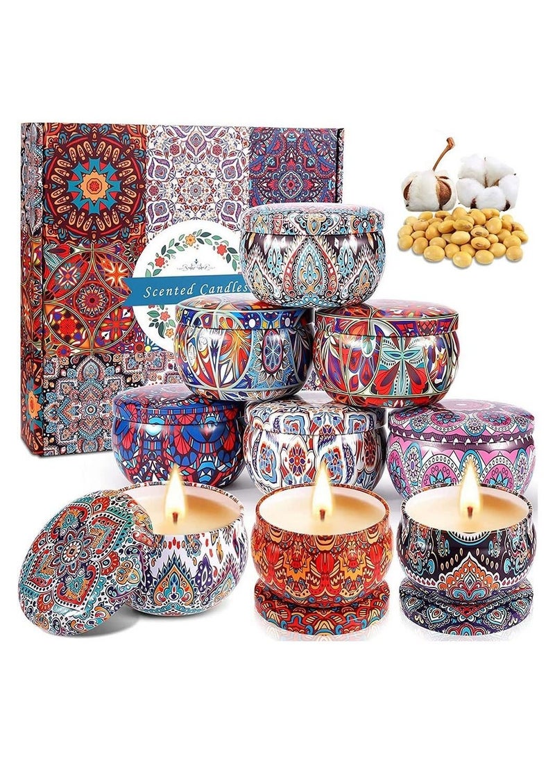 DMG TECH Scented Candles Gift Set for Women,9 Pack Aromatherapy Candle for Home Scented,Natual Soy Candles Gifts for Anniversary, Birthday, Mother's Day, Bath,Spa, Meditation  - Image 1