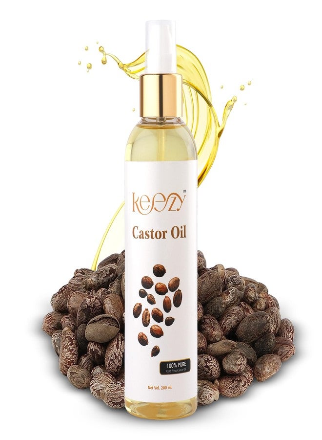 زيت الخروع النقي من كيزي، يغذي الشعر والبشرة والرموش والحواجب - معصور على البارد، طبيعي 100% - يعزز نمو الشعر وترطيب فروة الرأس وصحتها - 200 مل - Image 3