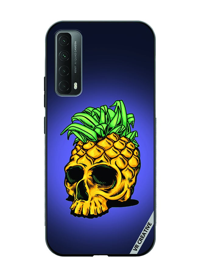 VR CREATIVE Protective Case Cover For Huawei Y7a Pineapple Skull Design Multicolour - Image 1