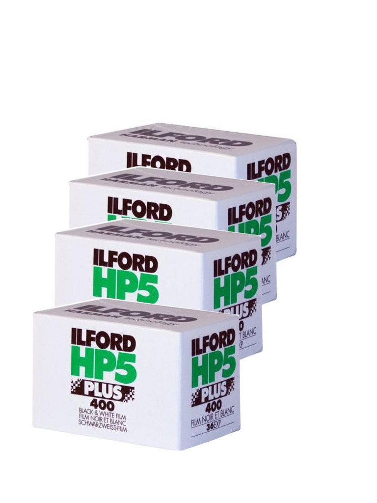 Ilford إلفورد 1574577 HP5 بلس، فيلم طباعة بالأبيض والأسود، 35 مم، ISO 400، 36 تعريض (عبوة من 4) - Image 1