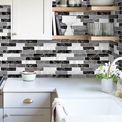 Wenmer Peel and Stick Backsplash, Waterproof Bathroom Wallpaper, Self Adhesive Removable for Kitchen, 17.7"x197" - Image 2
