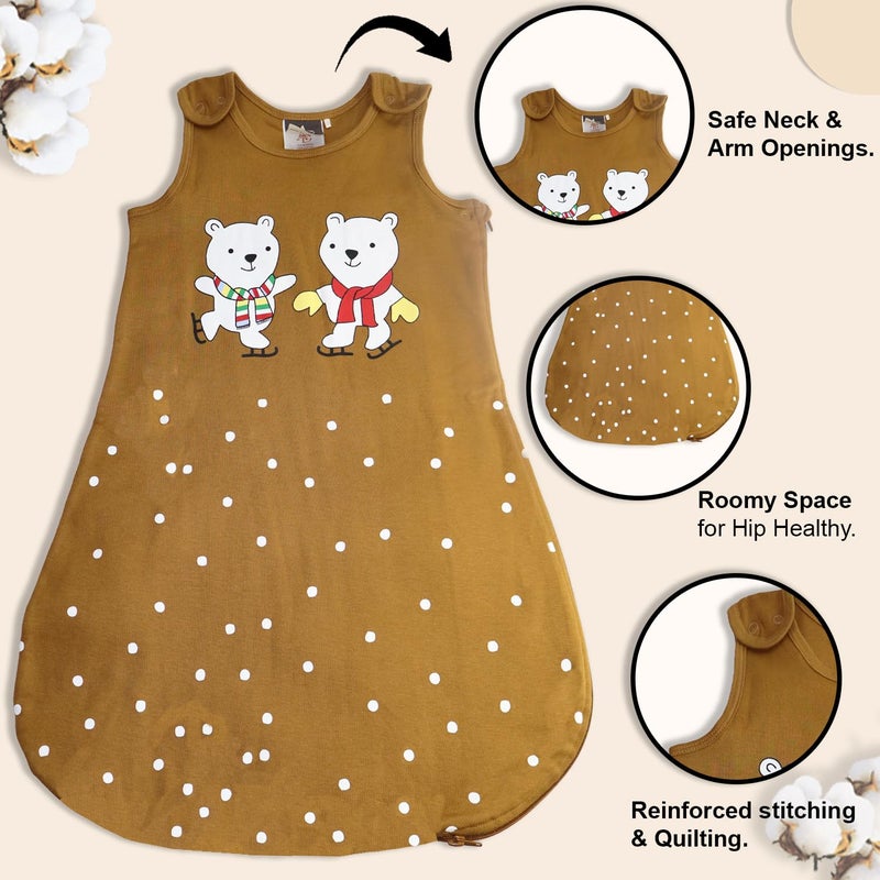 Adhigams New Born Baby Jolly Bear Stylish Cotton Sleeping Bag for Baby boy and Girl | For 0 to 12 Months (Pack of 1) - Image 3