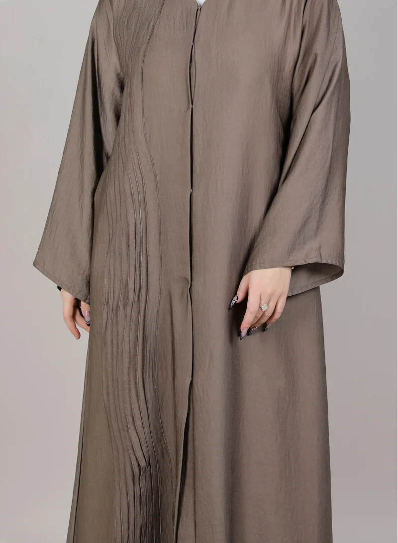 أم سكوير فاشن MSquare Fashion Brown Abaya