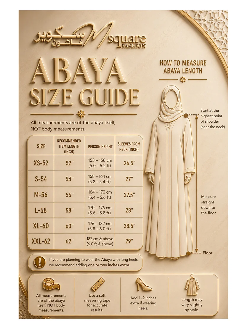 MSquare Fashion  Dubai Style Abaya for Women I Abaya with Sheila | Abaya Dress | Abayas Dubai Style New for Women | Best Price UAE