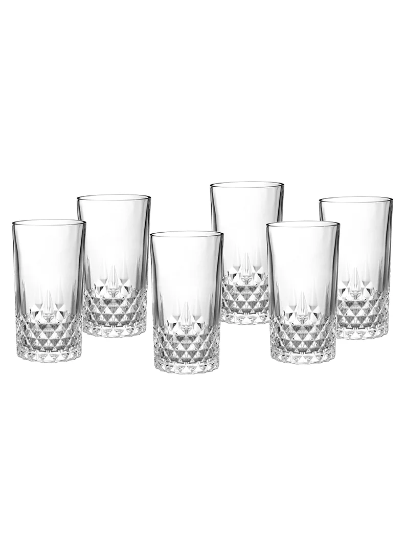 كويزين أرت Zeisse Hi-Ball Glass Set - 6 Pcs, 255ml (8.5oz) - Crystal Clear, Dishwasher Safe, Elegant Longdrink Glasses for Cocktails, Soft Drinks, Water, Juices