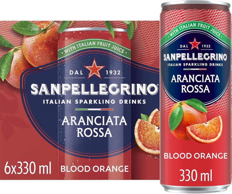 Sanpellegrino مشروب سان بيلجرينو برتقال الدم الفوار 6 عبوات - Image 1