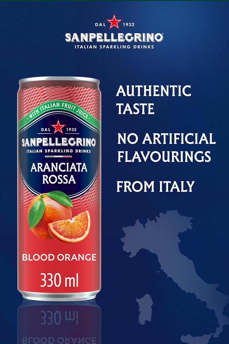 Sanpellegrino مشروب سان بيلجرينو برتقال الدم الفوار 6 عبوات - Image 2