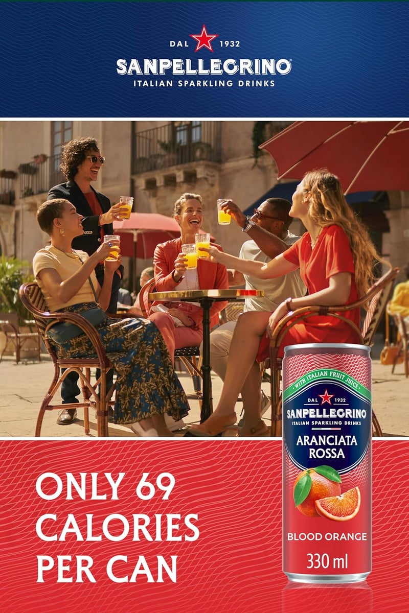 Sanpellegrino مشروب سان بيلجرينو برتقال الدم الفوار 6 عبوات - Image 4