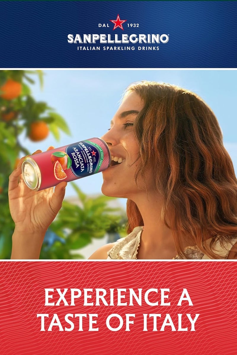 Sanpellegrino مشروب سان بيلجرينو برتقال الدم الفوار 6 عبوات - Image 5