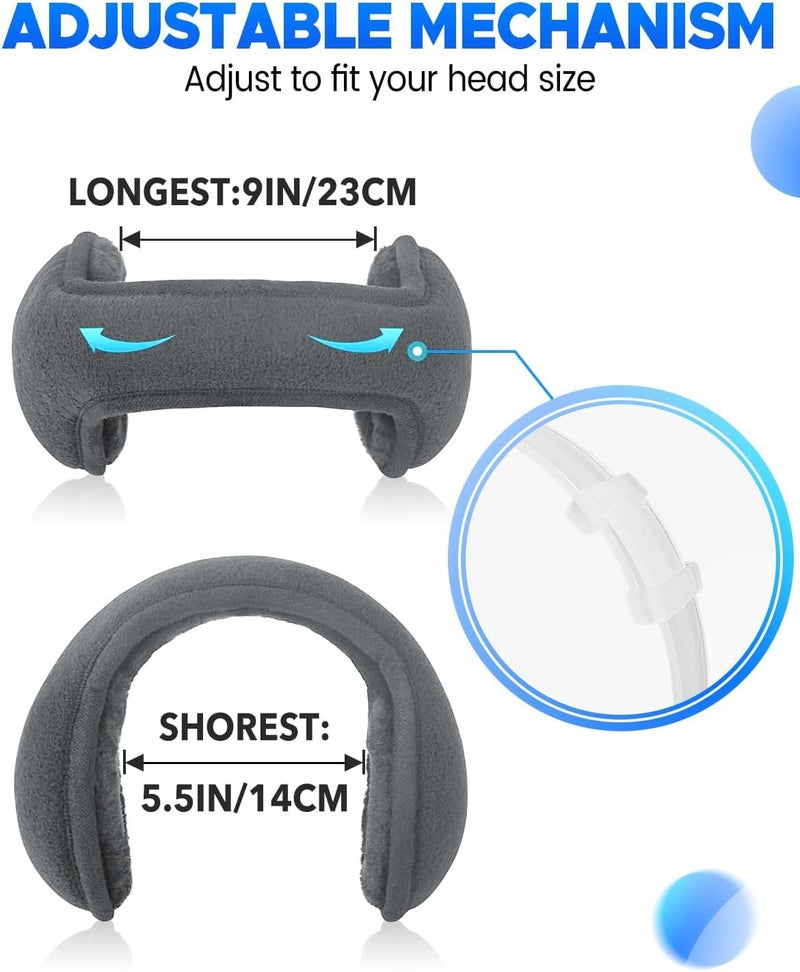 NORTHWIND Winter ear muffs for men, ear muffs for women, ear cover for winter,Behind The Head Style Winter Earmuffs,Foldable ear muff (Grey) - Image 5