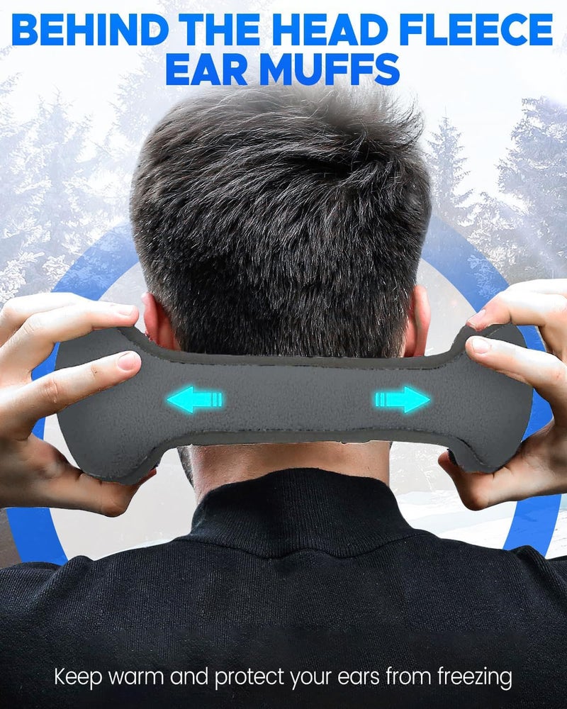 NORTHWIND Winter ear muffs for men, ear muffs for women, ear cover for winter,Behind The Head Style Winter Earmuffs,Foldable ear muff (Grey) - Image 4
