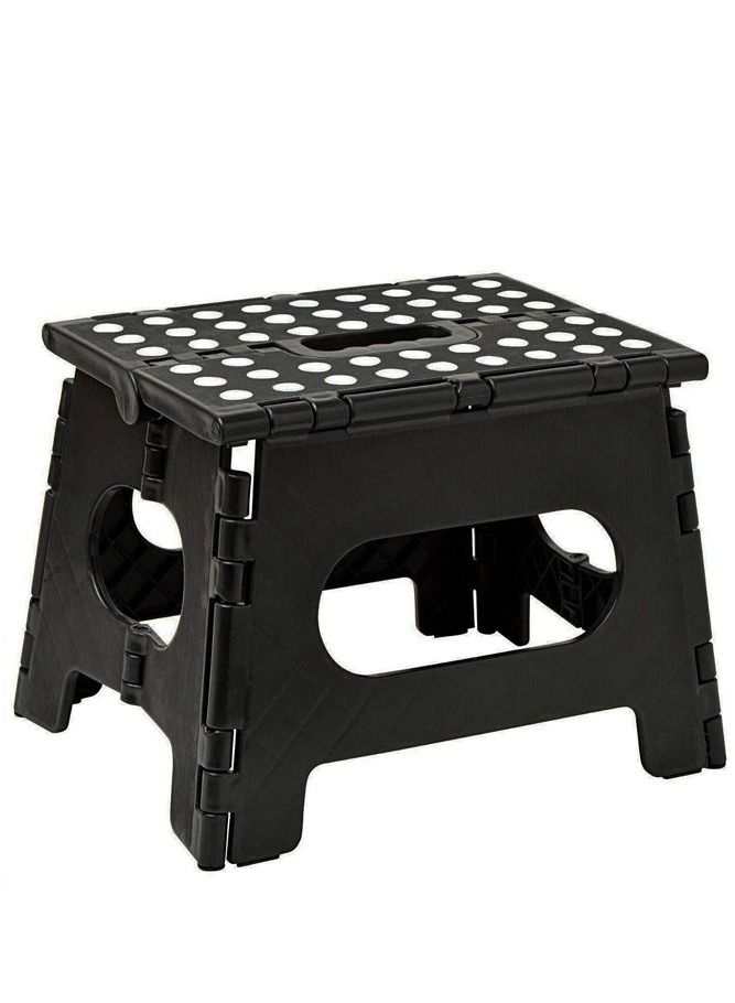 AMERTEER Foldable Step Stool – 11 Inches Wide and 8 Inches Tall Holds Up to 300 lbs Plastic - Image 1