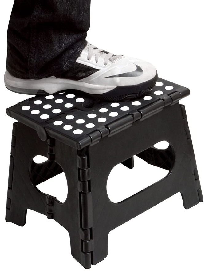 AMERTEER Foldable Step Stool – 11 Inches Wide and 8 Inches Tall Holds Up to 300 lbs Plastic - Image 4