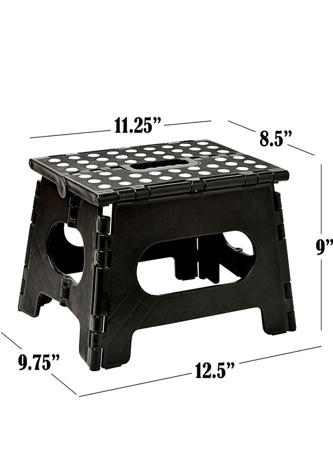 AMERTEER Foldable Step Stool – 11 Inches Wide and 8 Inches Tall Holds Up to 300 lbs Plastic - Image 2
