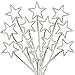 ArtCreativity Sparkly Star Wand Bulk Pack of 24 Princess Party Favors for Girls and Boys Silver Star Wand 75 Inch Magic Toy Wands with Rhinestones Princess Costume DressUp Accessories - Image 2