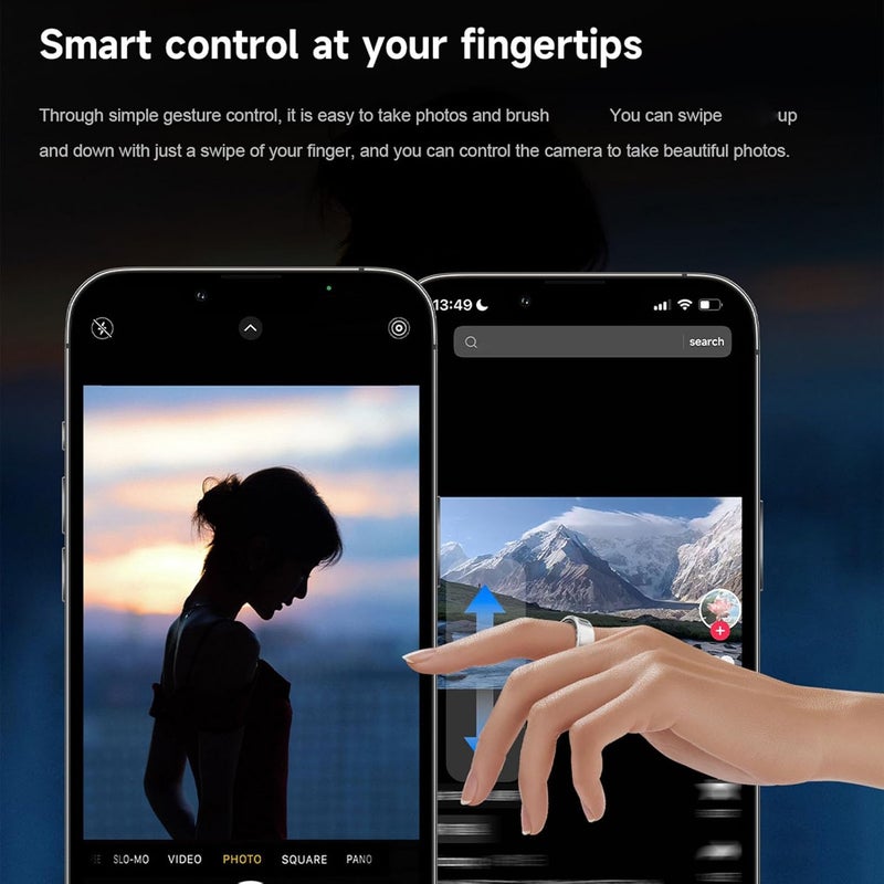 Smart Health Ring, IP68 Fitness Tracker Ring, Sleep Tracking Touch Screen Wearable Fitness Tracker Exercise Redord Steps with APP Charging Case for Men Women (8) - Image 3