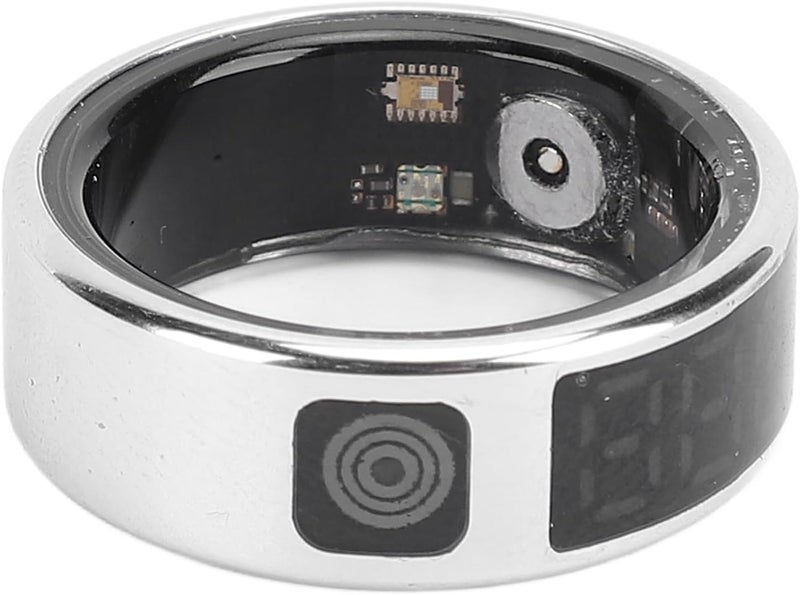 Smart Health Ring, IP68 Fitness Tracker Ring, Sleep Tracking Touch Screen Wearable Fitness Tracker Exercise Redord Steps with APP Charging Case for Men Women (8) - Image 1