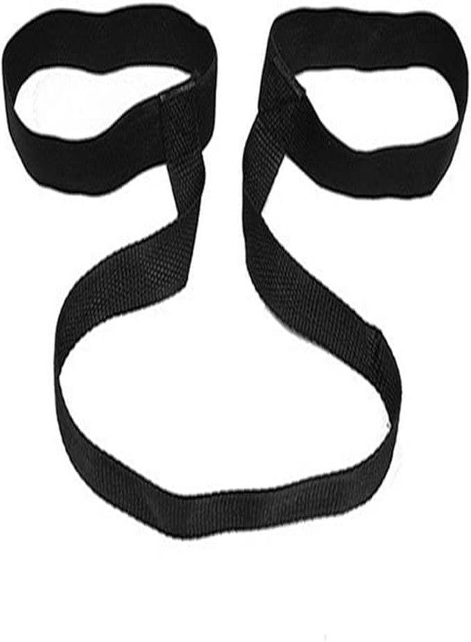 Tustao Black Durable Yoga Mat Harness Strap Sling, Yoga Carrying Adjustable Thick Straps Sling for Carrying Large Mats, Stretching Band (Just Strap, Not Mats) - Image 1