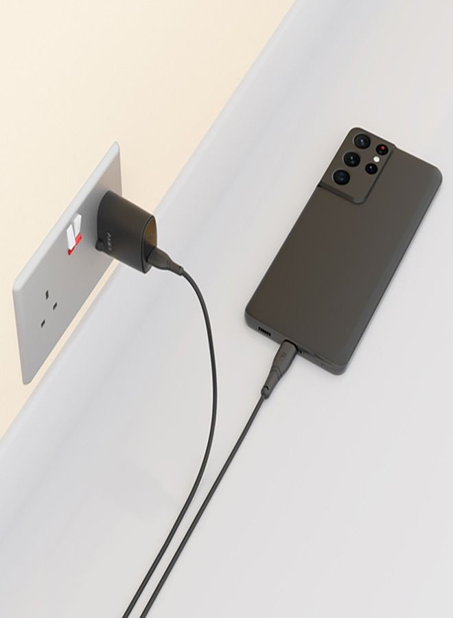 Pawa PVC 3A Data & Quick Charging Type-C Cable 3m/9.8ft - Black - Image 2