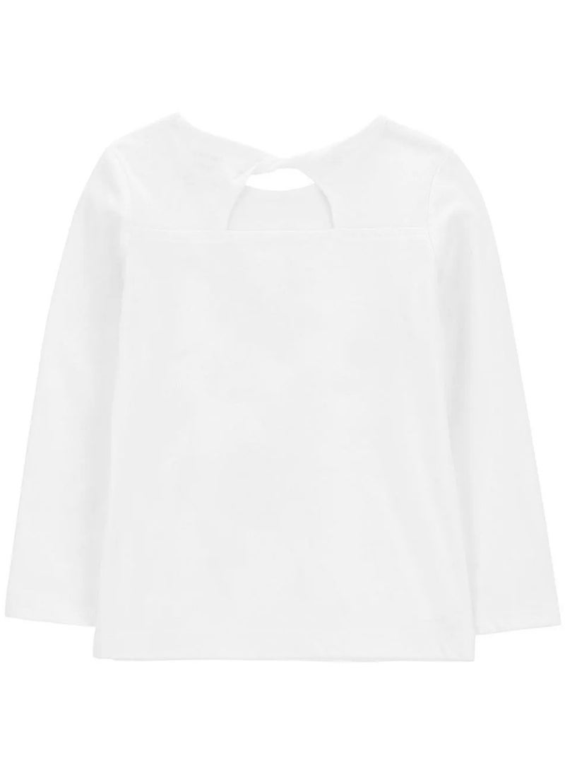 carter's Carter's Butterfly Jersey Top - White  - Image 2