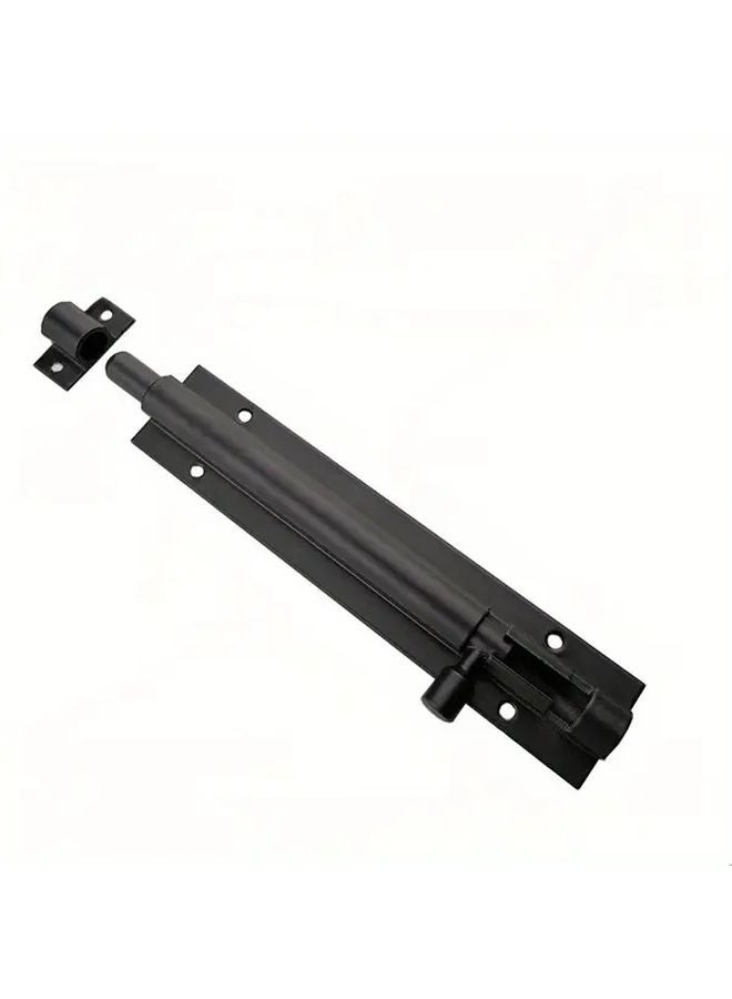 Black Aluminum Door Latch Lock 5 Inch Thickened Anti Theft Security Slide Bolt for Wooden Door Home Safety Hardware - Image 1