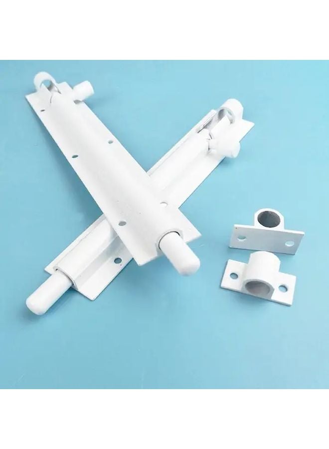 Black Aluminum Door Latch Lock 5 Inch Thickened Anti Theft Security Slide Bolt for Wooden Door Home Safety Hardware - Image 4