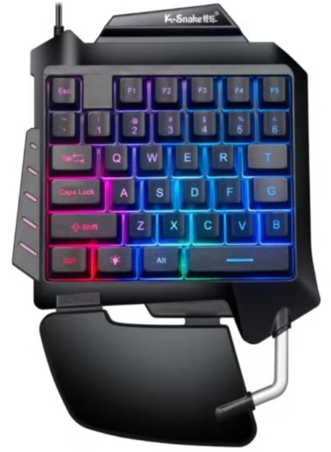 Games G92 Single-handed Gaming Keyboard Light Mechanical Feel For Mobile Games Size Digital Computer Keyboard - Image 1