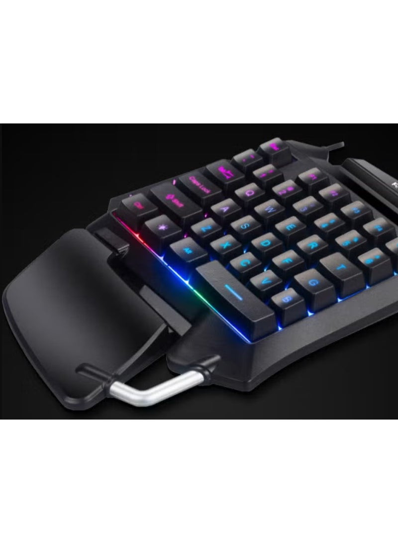 Games G92 Single-handed Gaming Keyboard Light Mechanical Feel For Mobile Games Size Digital Computer Keyboard - Image 2