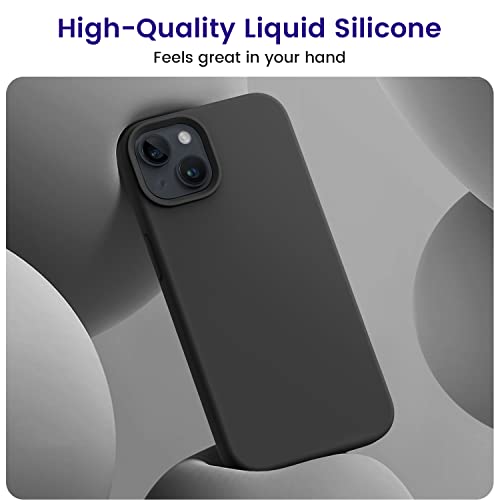 OTOFLY Designed for iPhone 13 Phone Case, Silicone Shockproof Slim Thin Phone Case for iPhone 13 6.1 inch (Black) - Image 4