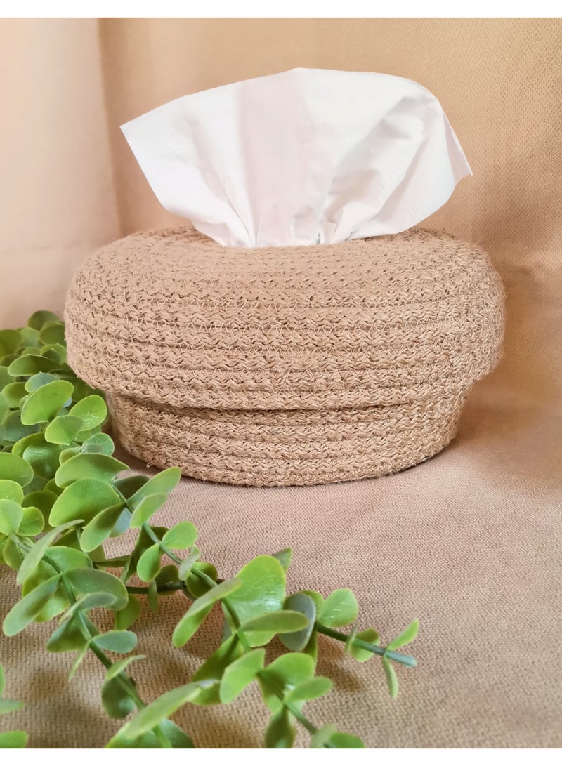 Napkin case made from natural jute yarns 20*15*9 - Image 1