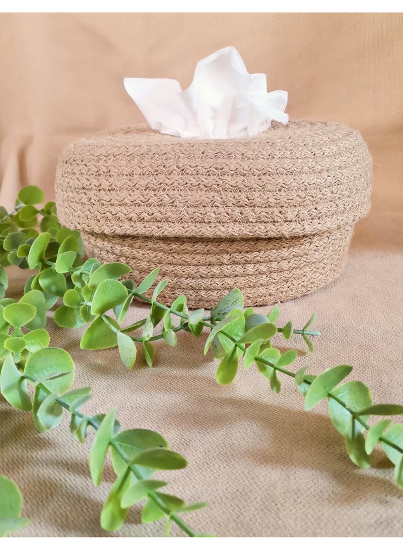 Napkin case made from natural jute yarns 20*15*9 - Image 4