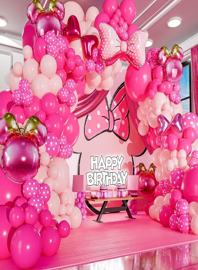 PartyToko MinnieBalloon Arch Kit with BONUS Bow & Mouse Head Balloons - Mini Balloons for Birthday Decorations Birthday& Party Supplies Girl - Minnie Birthdays Party, Baby Shower 100PCS KITS - Image 3