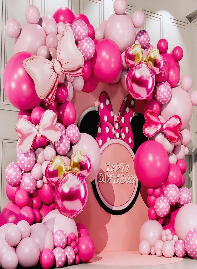 PartyToko MinnieBalloon Arch Kit with BONUS Bow & Mouse Head Balloons - Mini Balloons for Birthday Decorations Birthday& Party Supplies Girl - Minnie Birthdays Party, Baby Shower 100PCS KITS - Image 2