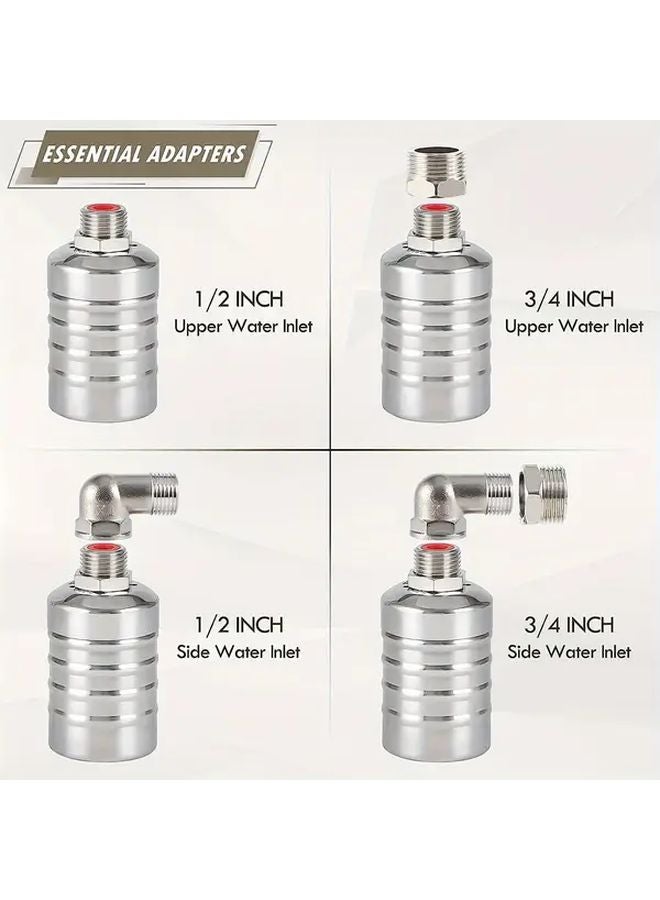 Stainless Steel Automatic Float Valve Corrugated Float 4 Way Elbow 4 To 6 Connector Narrow Edge Clamp - Image 4