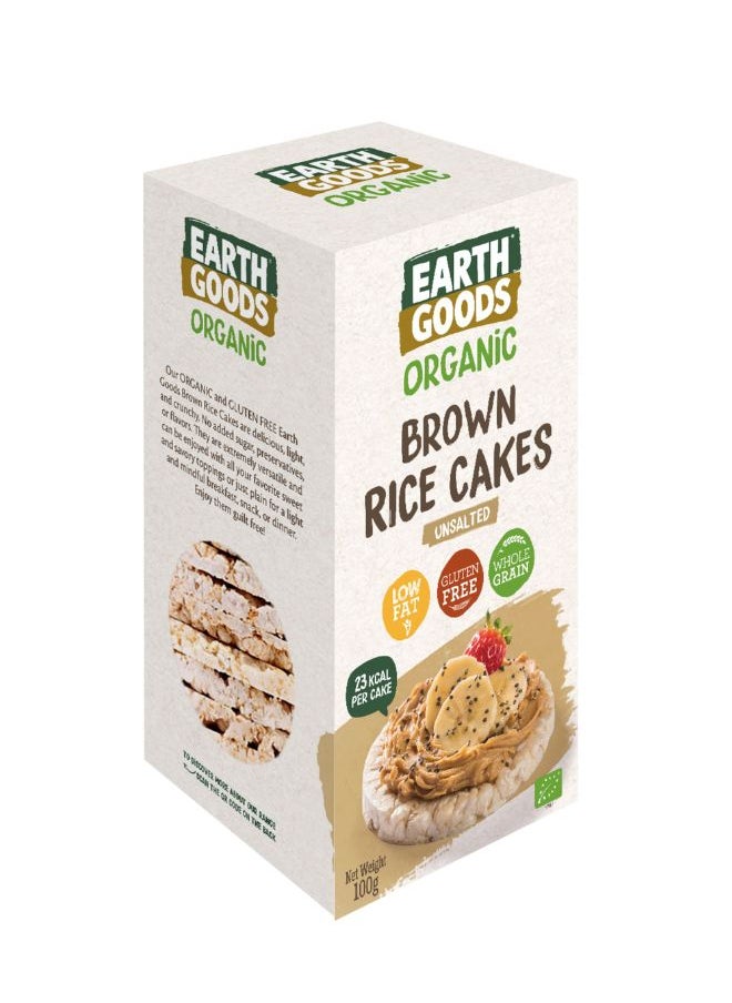 Organic Unsalted Brown Rice Cakes 100g