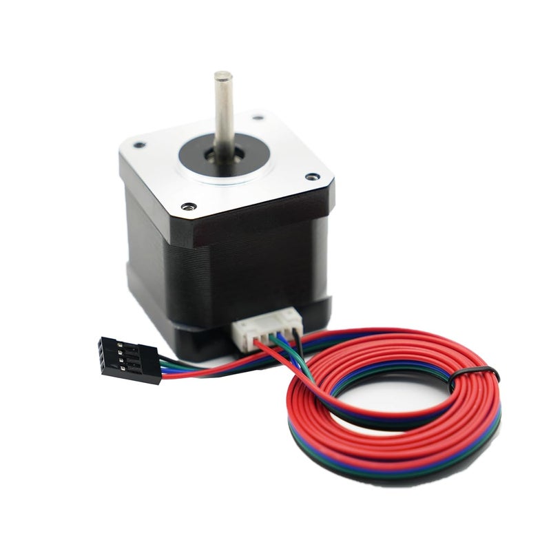 Iverntech Nema 17 Stepper Motor 42x40mm Body Bipolar 1.5A 400mN.m 2 Phase 4 Wires 1.8 ° for 3D Printer or CNC Machine with 1M Motor Cable(Black) - Image 2