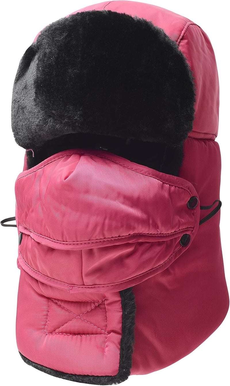 KOOLSOLY Trooper Trapper Hat,Winter Ski Hat with Winter Ear Flap and Ski Windproof Mask - Image 1