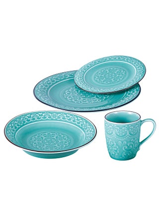16-Piece Porcelain Dinnerware Set Light Blue - pzsku/Z3129BADEBD684D948B32Z/45/_/1672828417/fcca1a54-3acc-4f18-b8fb-6fb93346350a