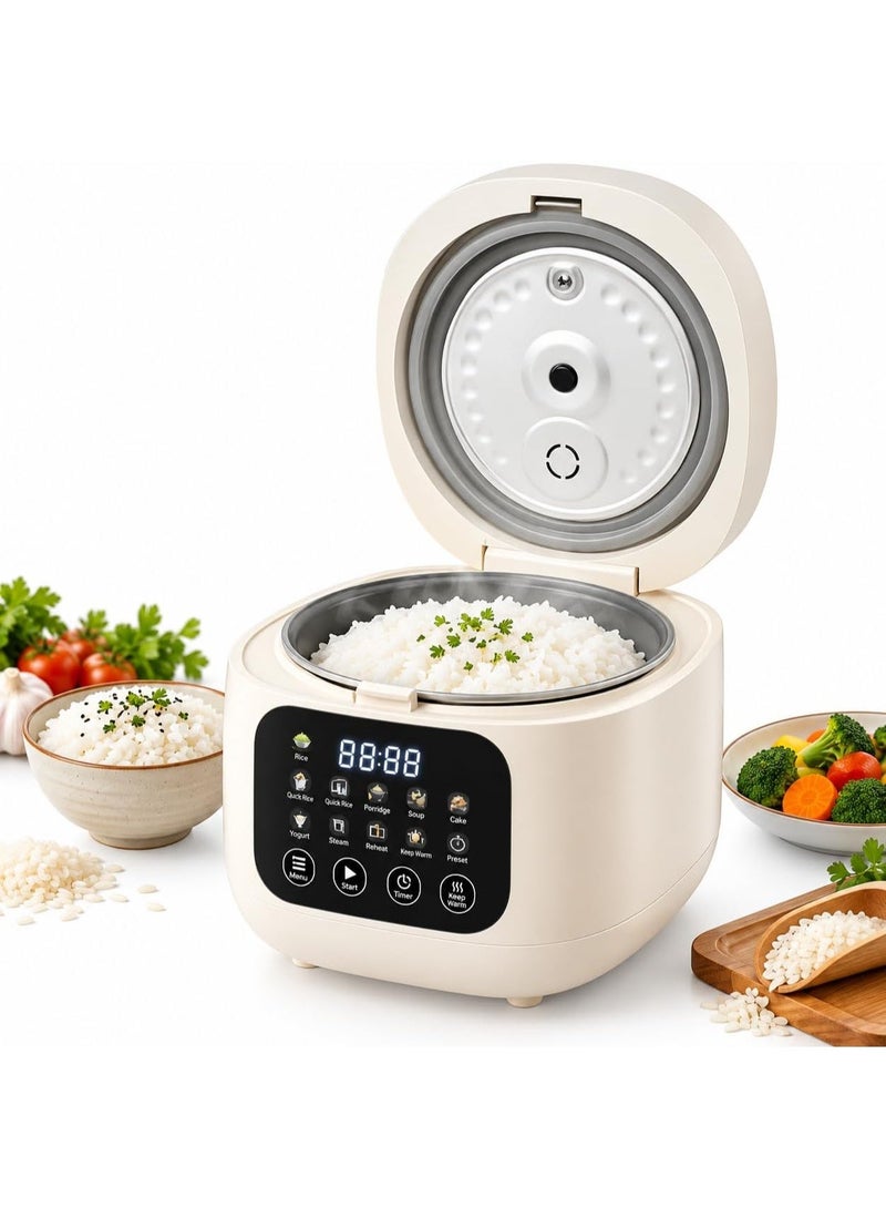 XVersion 2L Low Sugar Rice Cooker with Steamer – Smart Multi Cooker for Rice, Soup, Stew & Cake – Timer, Reservation & Keep Warm - Electric Rice Maker - Image 1