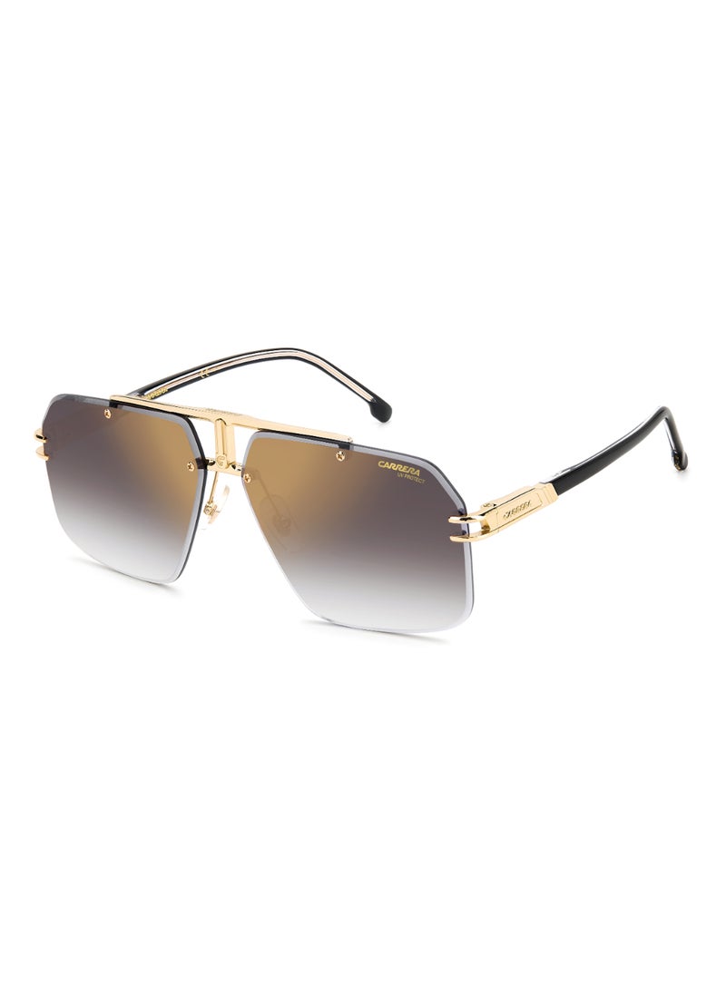 Carrera - Men's Uv Protection Square Shape Metal Sunglasses Carrera 1054/S Grey 51 - Lens Size: 51.1 Mm - Gold Blck_ - Image 1