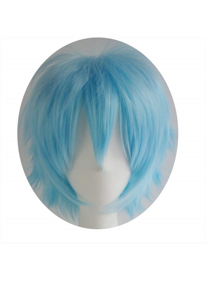 Aicos Alacos Short Fashion Spiky Layered Anime Cosplay Wig Light Brown Women Mens Boys Male Short Straight Party Costume Dress Synthetic Wig One Size - Image 1