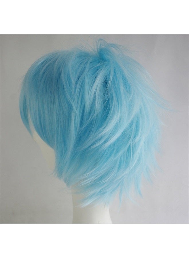 Aicos Alacos Short Fashion Spiky Layered Anime Cosplay Wig Light Brown Women Mens Boys Male Short Straight Party Costume Dress Synthetic Wig One Size - Image 4