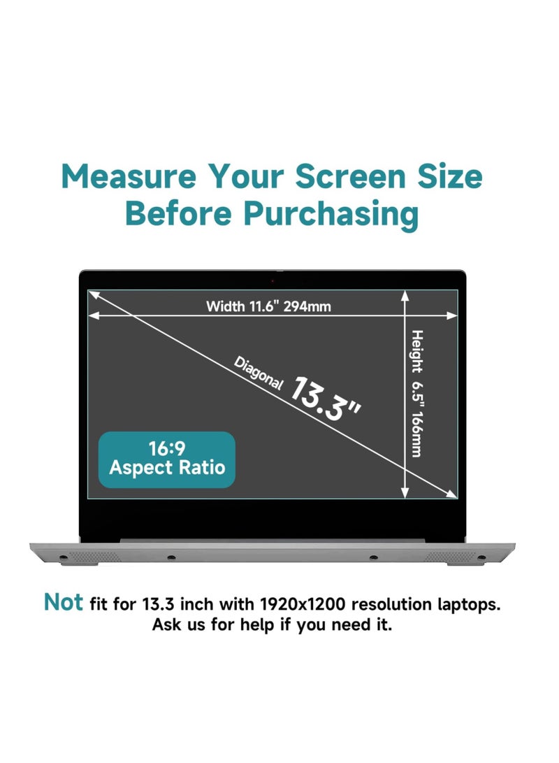 13.3 inch Laptop Screen Protectors Eye Protection Anti Glare Anti Blue Light Screen Protector Compatible with major brands (Asus, Acer, HP, Dell, Toshiba, Lenovo 13.3"(16:9) Laptop  - Image 2