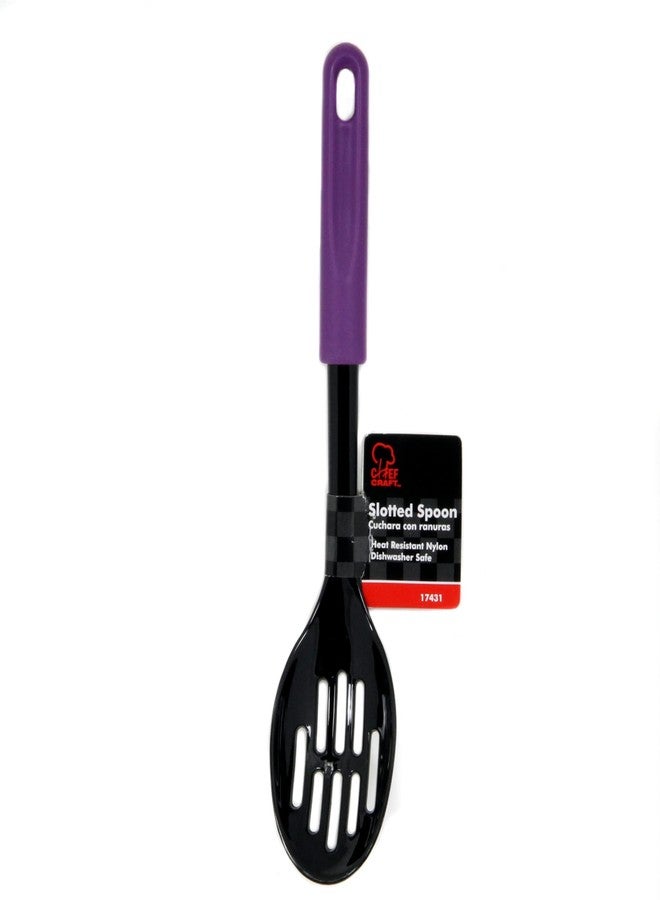 Chef Craft Basic Nylon Slotted Spoon, 11.5 inch, Purple - Image 4